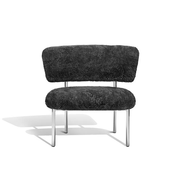 Møbel Copenhagen Font Lænestol i Grå Sheepskin - Black Friday!