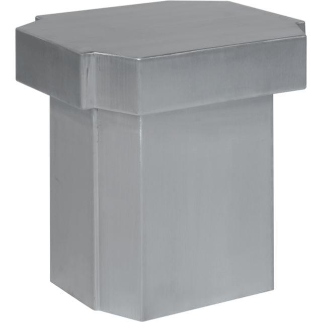 Louise Roe Funki 02 Skammel i Børstet Aluminium - Unik Design