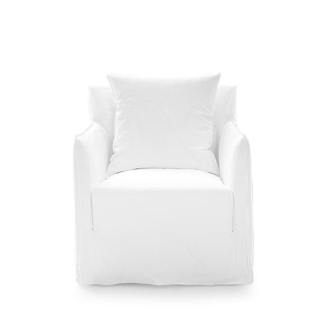Gervasoni Ghost 05 Lænestol i Lino Bianco - Black Friday Tilbud