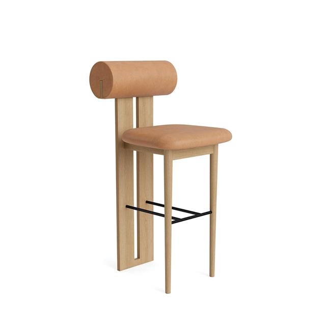 Norr11 Hippo Barstol H65 i Naturlig Camel - Moderne Design