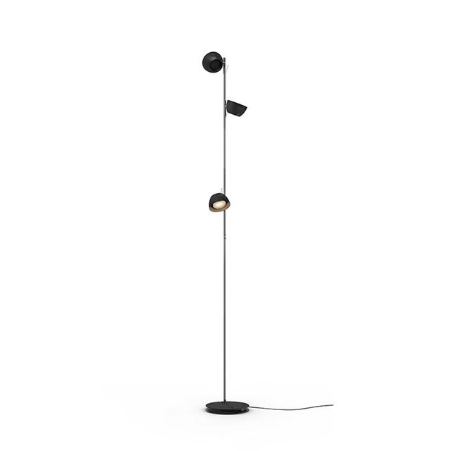 Elegant Baltensweiler Irio Sort Gulvlampe - Minimalistisk Design