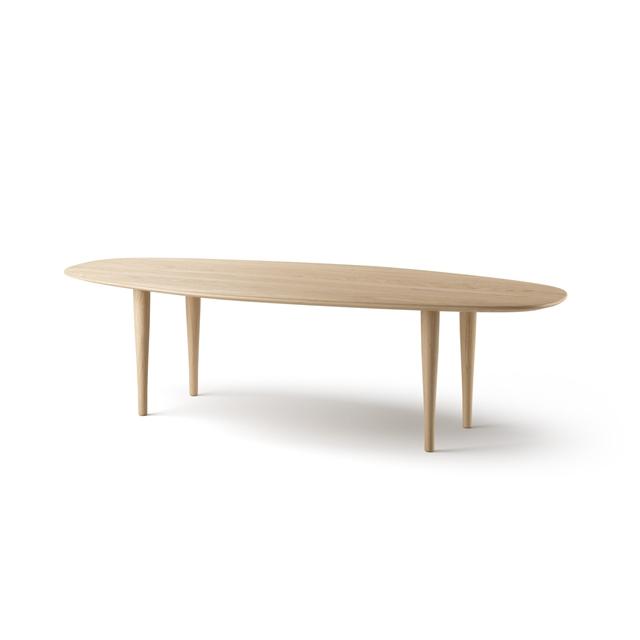 Elegant Jari Ellipse Sofabord i Egetræ – Tidløst Design