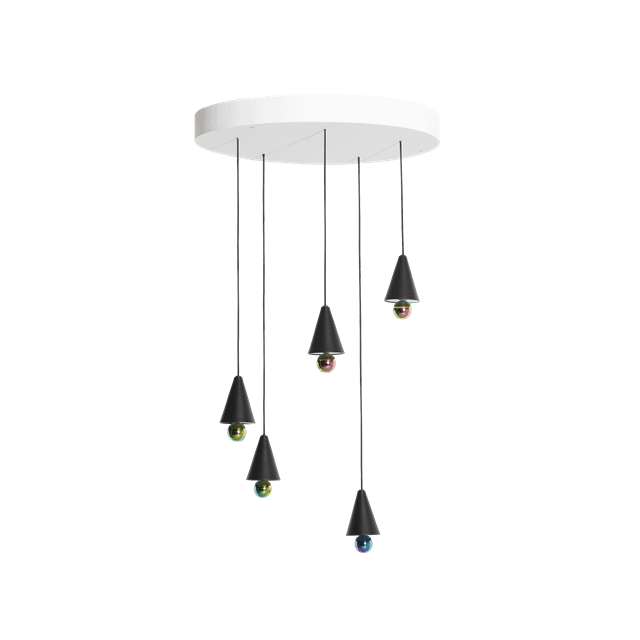 Elegant Sort Cherry LED Pendel – Stilfuld Belysning til Hjemmet