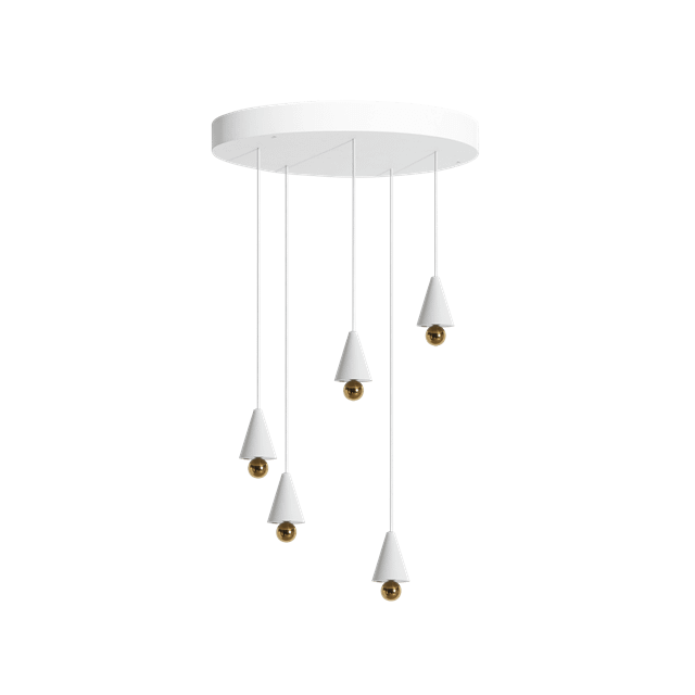 Elegant Hvid Cherry LED Pendel – Stilfuld Belysning til Hjemmet