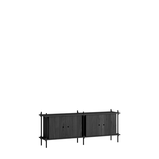 Moebe 65 Reol System Sort – Elegant Opbevaring til Hjemmet