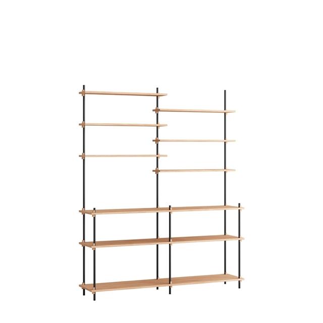 Moebe 200 Reolsystem i Sort – Elegant opbevaring til hjemmet