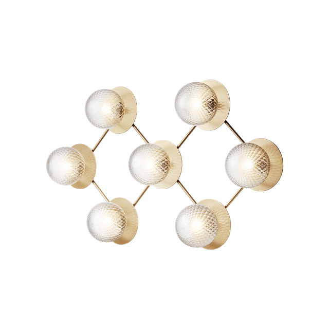 Elegant Væg- og Loftlampe i Klart Glas – Nuura Liila