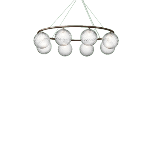 Nuura Miira Oval Lysekrone i Mørk Bronze – Elegant Belysning