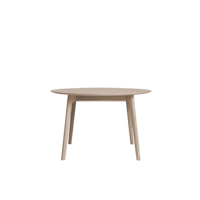 Elegant Udtræksbord Ø120 i Sæbebehandlet Eg – Perfekt til Hjemmet