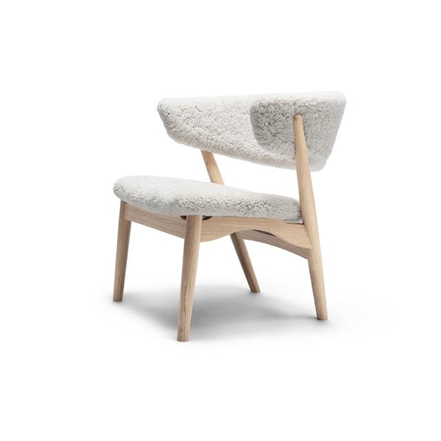 Sibast Furniture Lænestol i Hvidolieret Egetræ og Uld