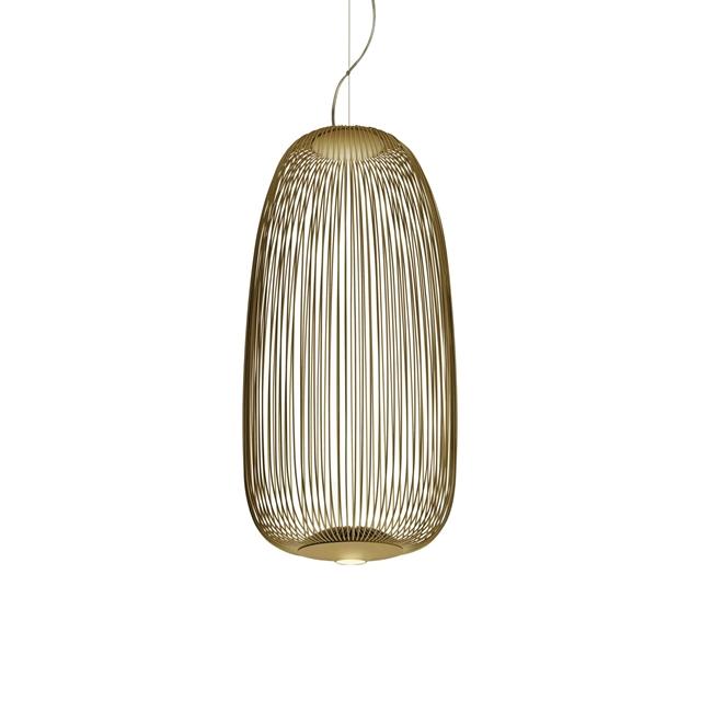 Foscarini Spokes Pendel i Guld med Smart LED Belysning