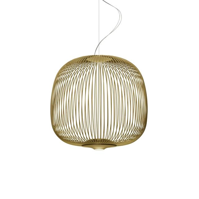 Foscarini Spokes Midi Pendel i Guld – Elegant LED Belysning