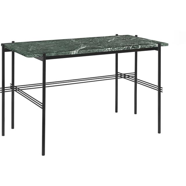 Gubi TS Skrivebord med Sort Base og Grøn Marmor Top