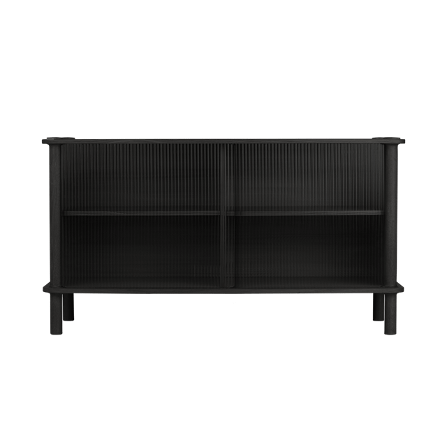 Umage Italic Kabinet med 2 Døre i Sort Glas - Elegant Opbevaring