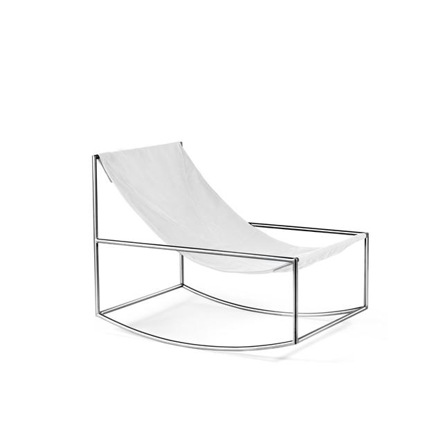 Valerie Object Gyngestol i Rustfrit Stål – Hvid Elegance