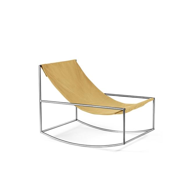 Valerie Object Gyngestol i Rustfrit Stål – Gul Elegance