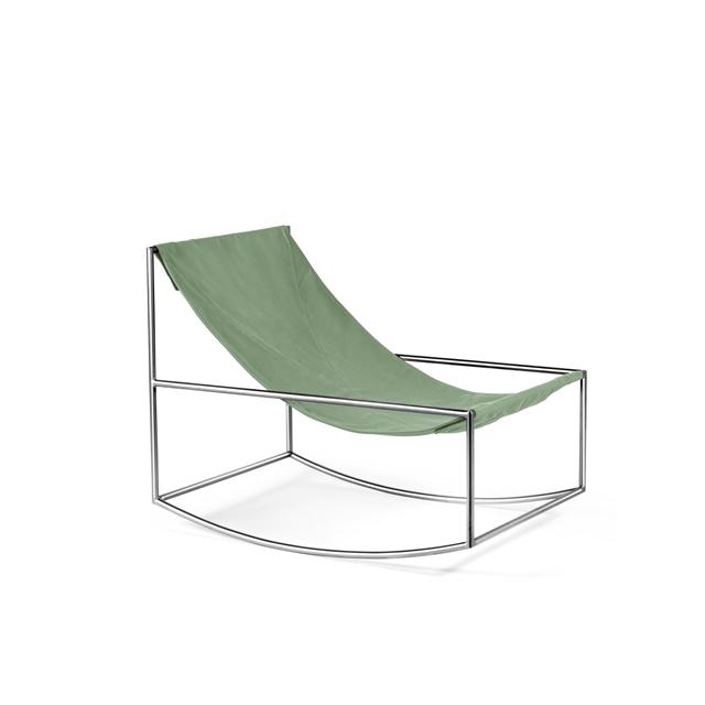 Valerie Object Gyngestol i Rustfrit Stål – Grøn Elegance