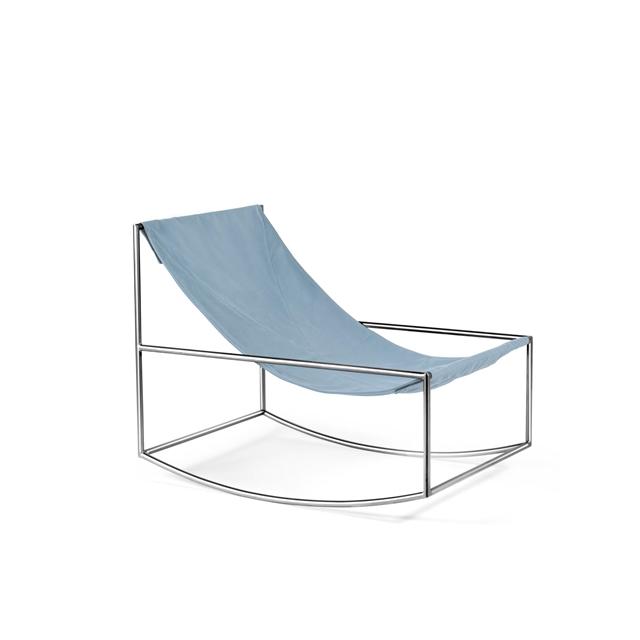 Valerie Object Gyngestol i Rustfrit Stål – Lyseblå Elegance