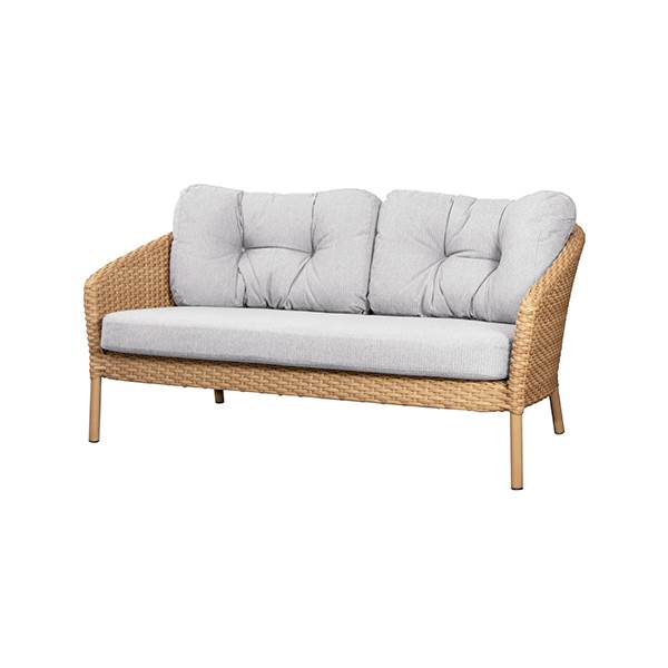 Cane-line Ocean Stor Sofa – Elegant Grå/Hvid Havemøbel