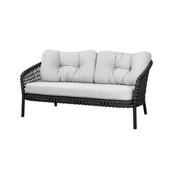 Cane-line Ocean Stor Sofa – Mørkegrå Soft Rope til Haven