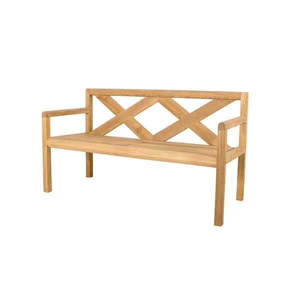 Cane-line Grace Teak Bænk med Hynder - Elegant Havebænk