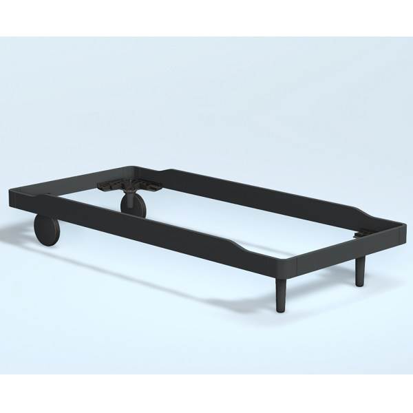 Auping Noa Sengeramme 80x200 – Mørkeblå med Hjul, Tilbud!