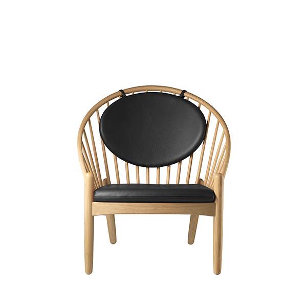 FDB Møbler J166 Jørna Lænestol i Sort Læder – Udsalg!