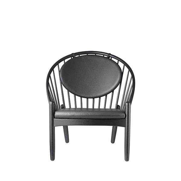 FDB J166 Jørna Lænestol i Sort Læder – Elegant og Komfortabel