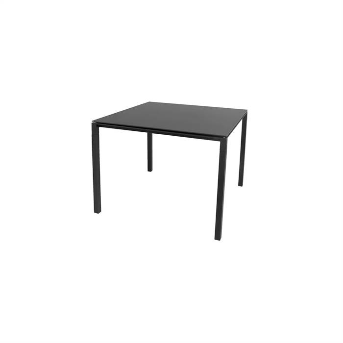Cane-line Pure Havebord 100x100 – Elegant Nero & Lavagrå