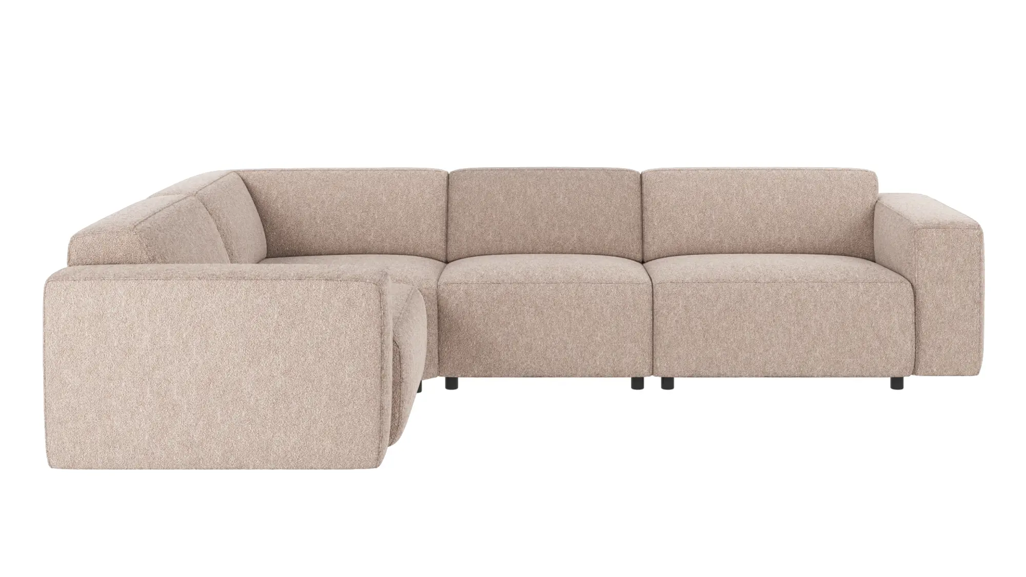 Rowico Willard     Pers  Hjørnesofa Lys Beige Stof   Sort Plastik