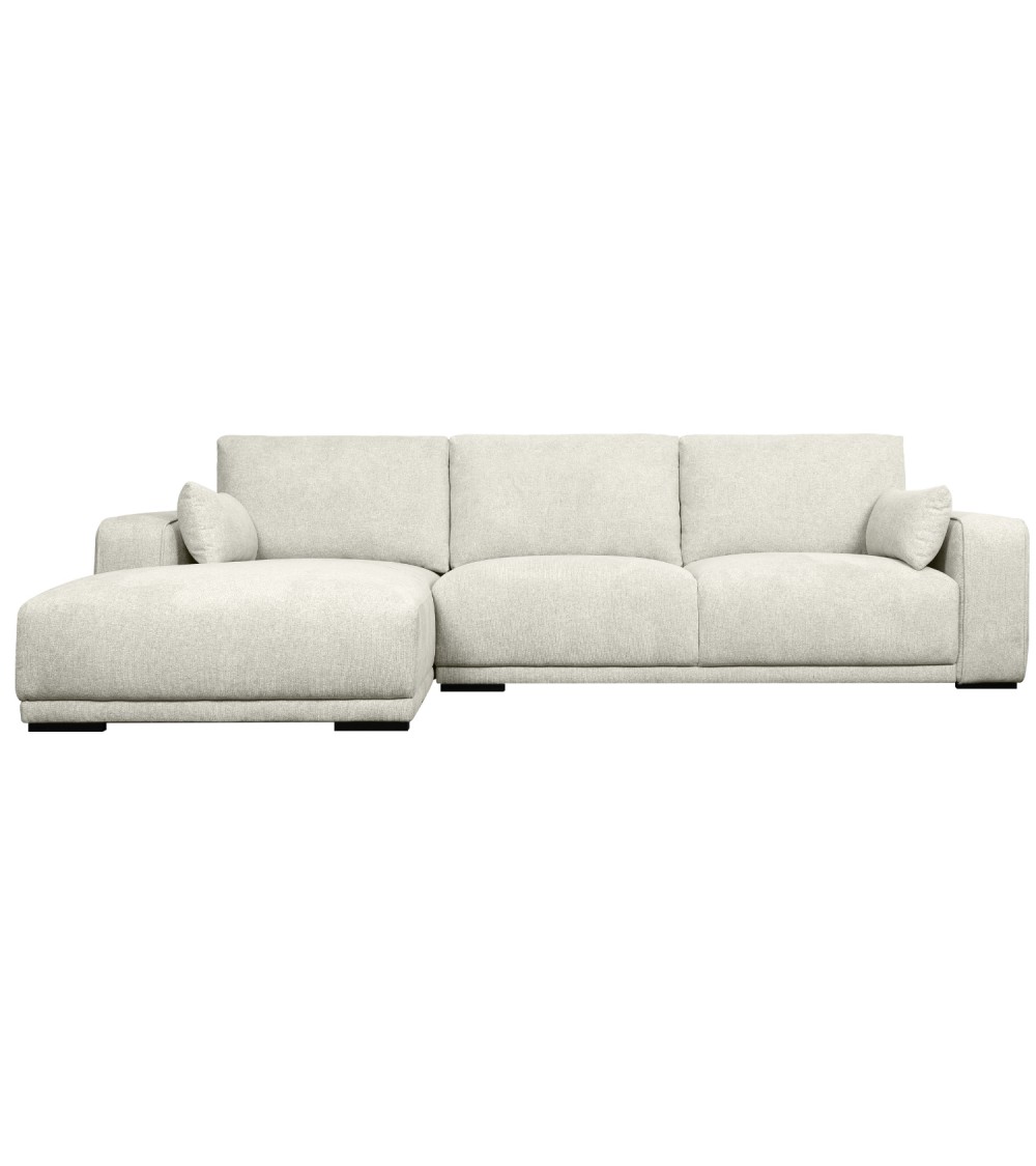 California Sofa med Venstre Chaiselong - Sand & Sort Metal