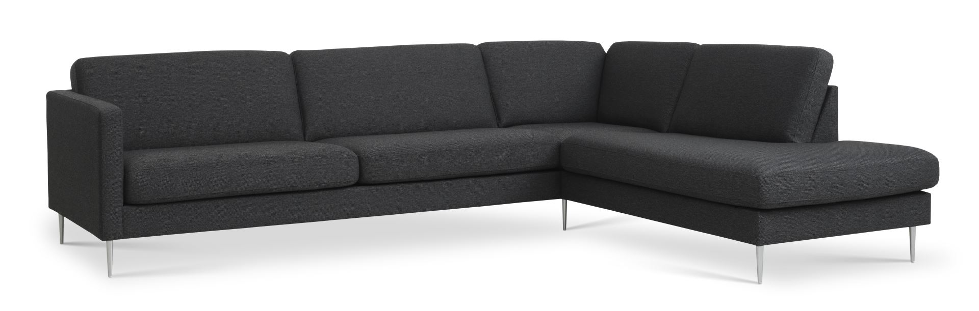 Ask Sæt 61 Sofa med Højre Chaiselong – Antracitgrå Tilbud