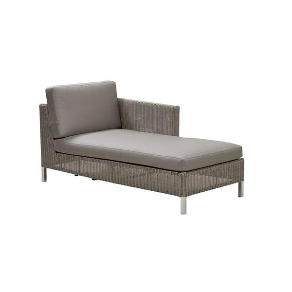 Cane-line Connect Chaiselong - Venstrevendt Taupe Design