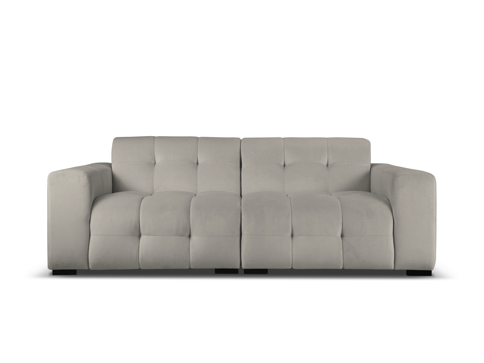 Micadoni Kendal Sofa – Antracitgrå Fløjl & Bøgetræ Tilbud!