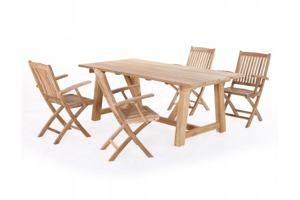 Elegant Teak Havemøbelsæt – Perfekt til Udelivet!