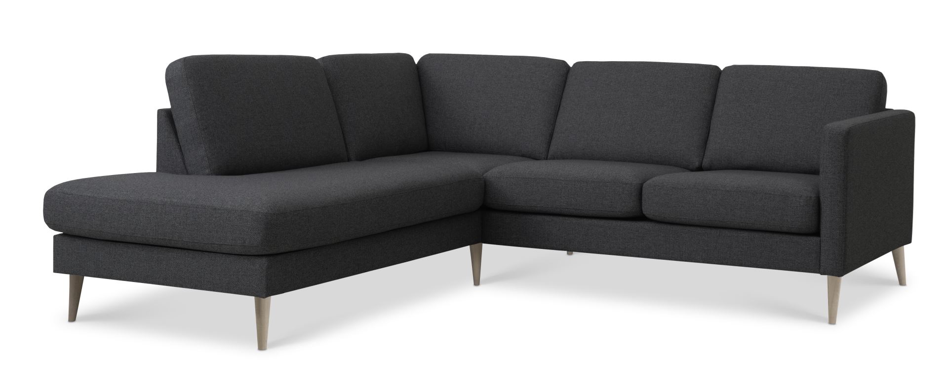 Elegant Antracitgrå Sofa med Venstre Chaiselong - Tilbud!