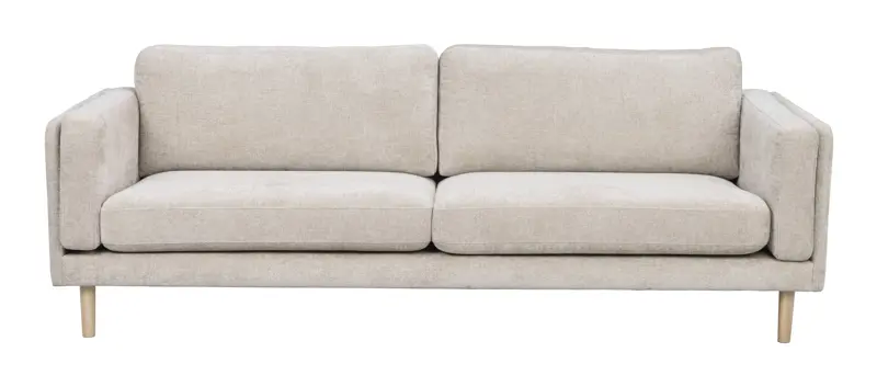 Rowico Braden   Pers  Sofa Lys Beige Stof   Hvidpigmenteret Egetræ