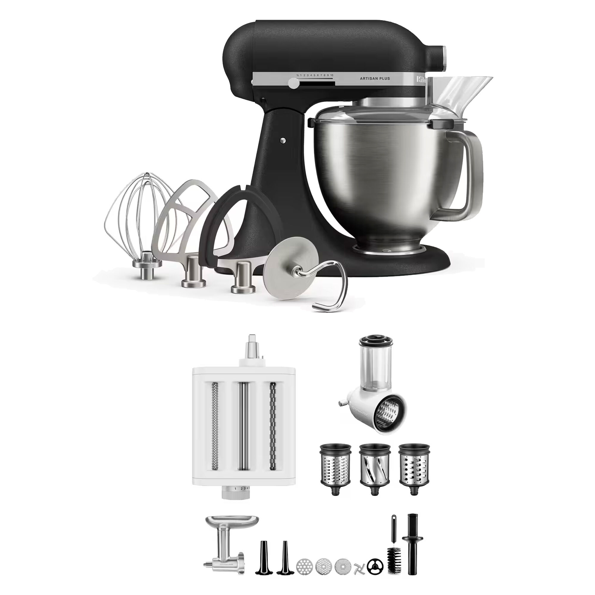 Kitchenaid Artisan Plus Køkkenmaskine Med Tilbehørspakke     Liter  Cast Iron Black