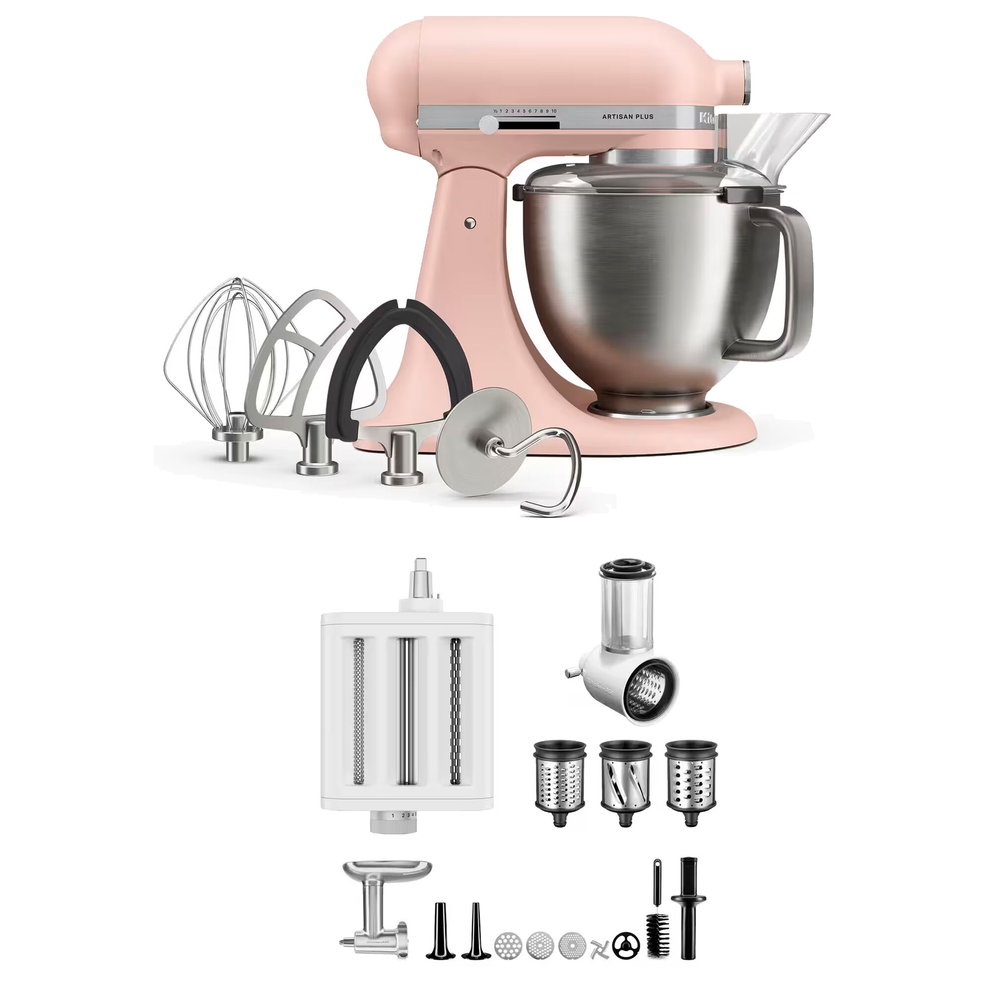 Kitchenaid Artisan Plus Køkkenmaskine Med Tilbehørspakke     Liter  Feather Pink