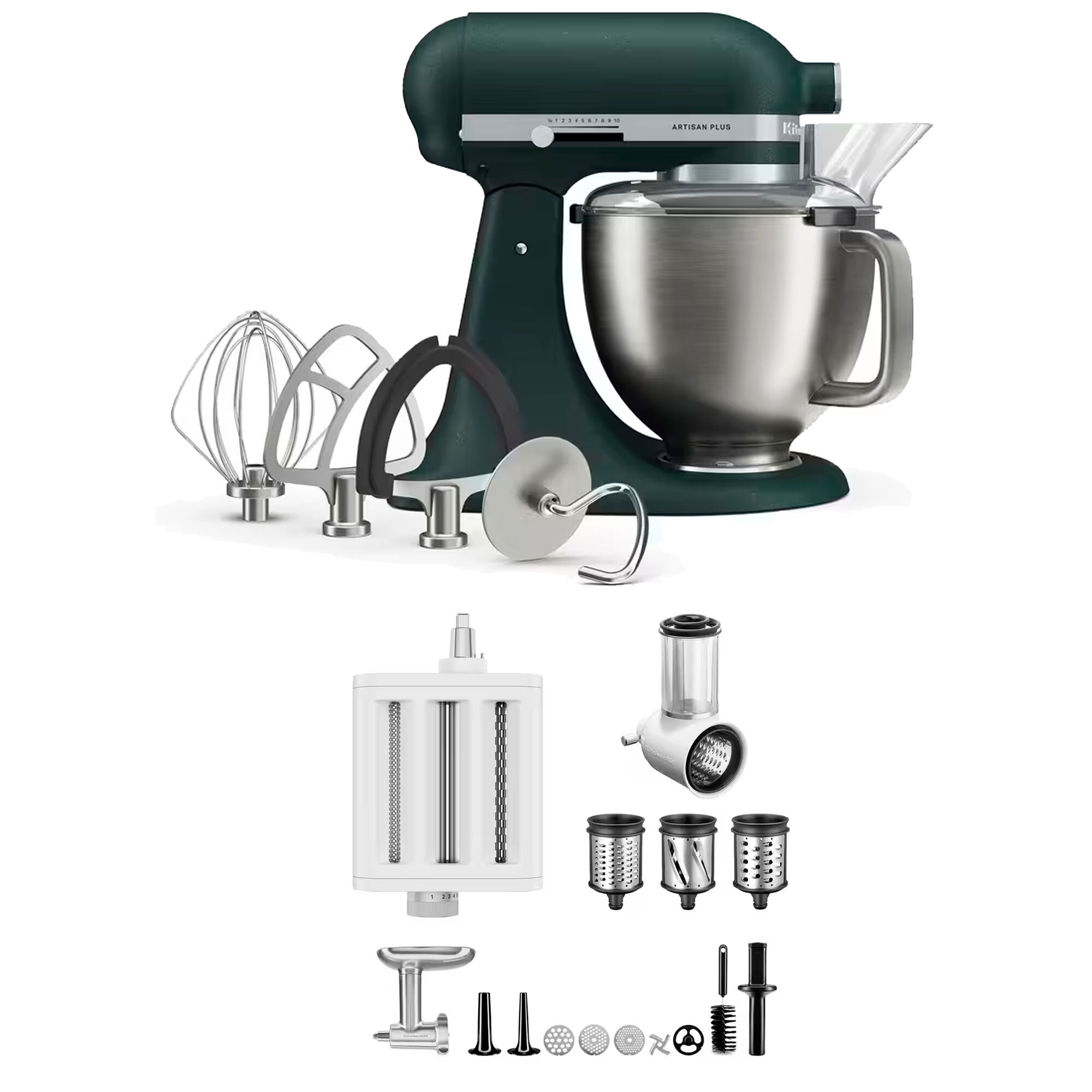Kitchenaid Artisan Plus Køkkenmaskine Med Tilbehørspakke     Liter  Pebbled Palm