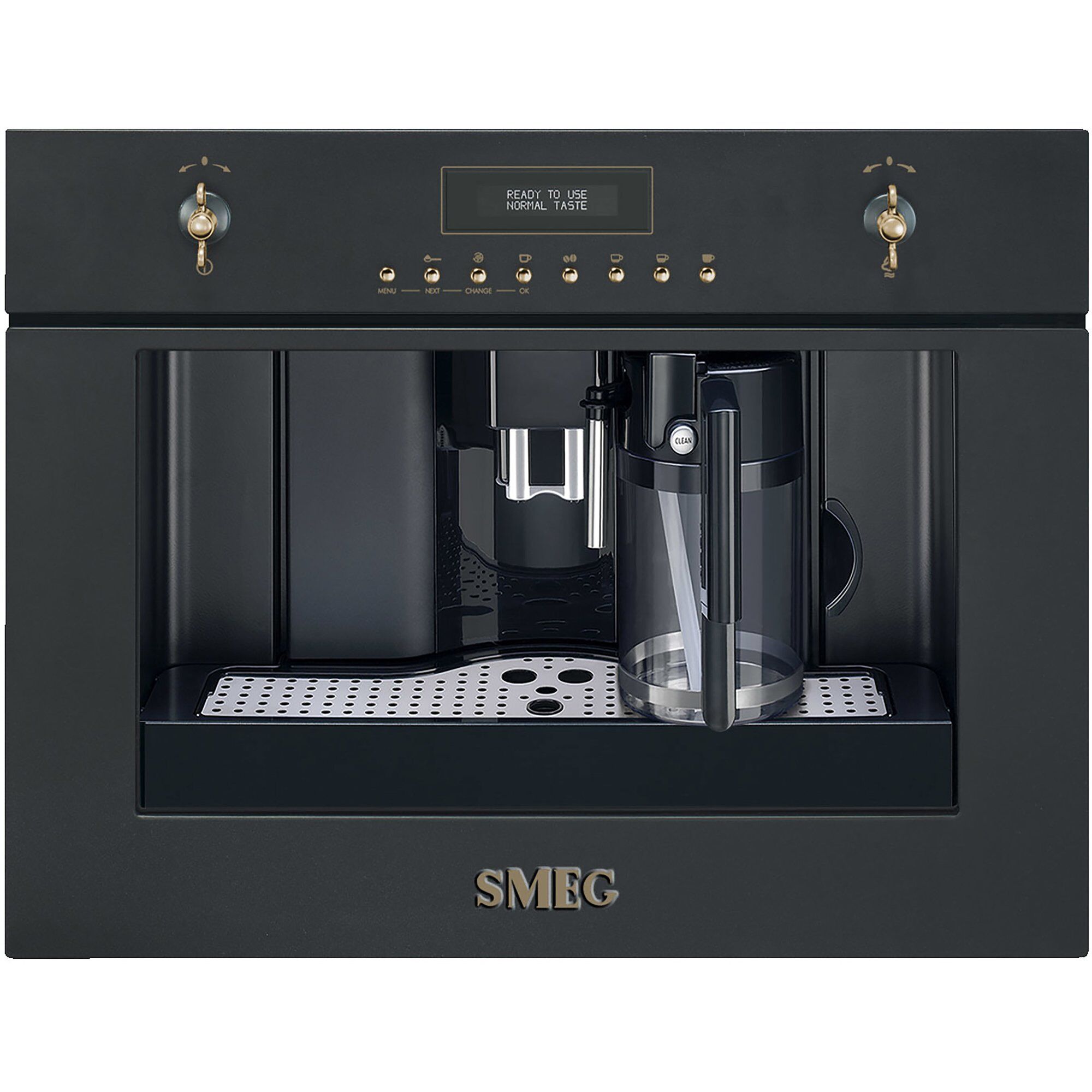 Indbygget Kaffemaskine Antracit fra Smeg – Kaffeoplevelse!