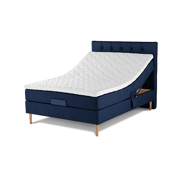 Lama Family Elevationsseng 120x200 cm – Blå Tilbud!