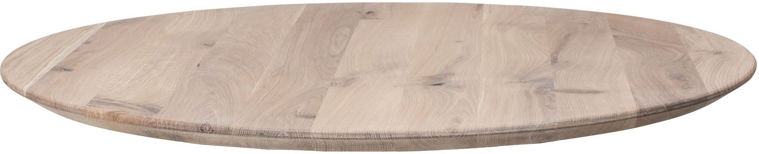 Elegant Rund Bordplade Ø180 cm i Hvid Egetræ – Udsalg!