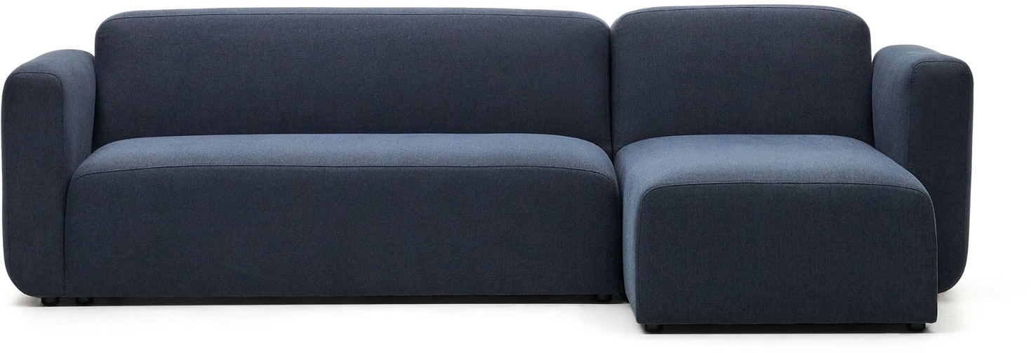 Chaiselong Sofa Højrevendt  -personers Kave Home Neom Modulær Blå Strukturstof H78xb263xd89