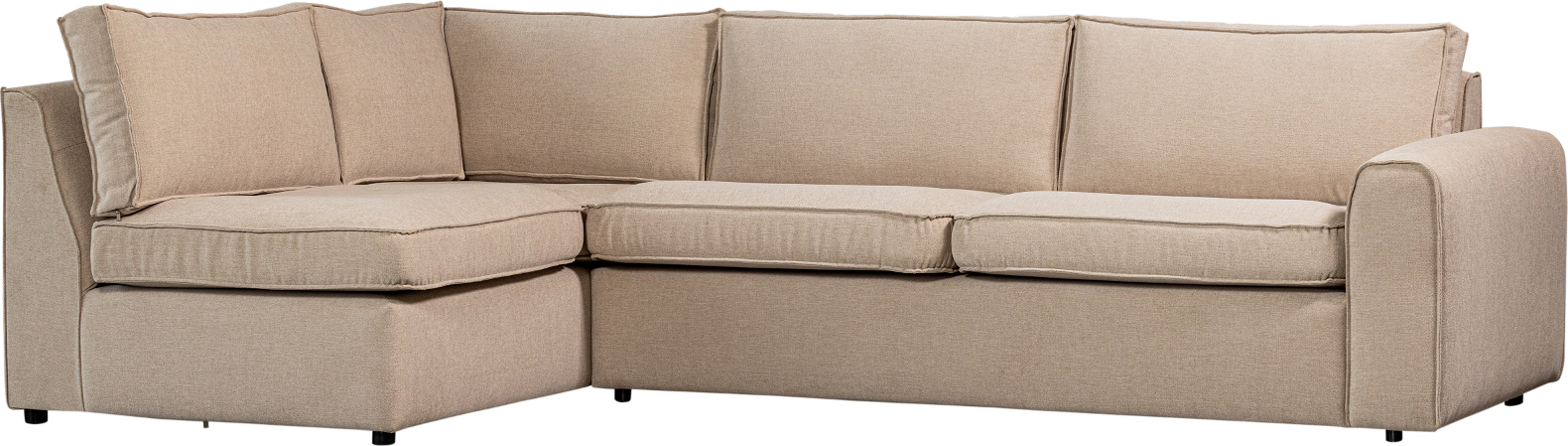 Hjørnesofa Venstrevendt Woood Freek 284x175   Varm Beige Polyester