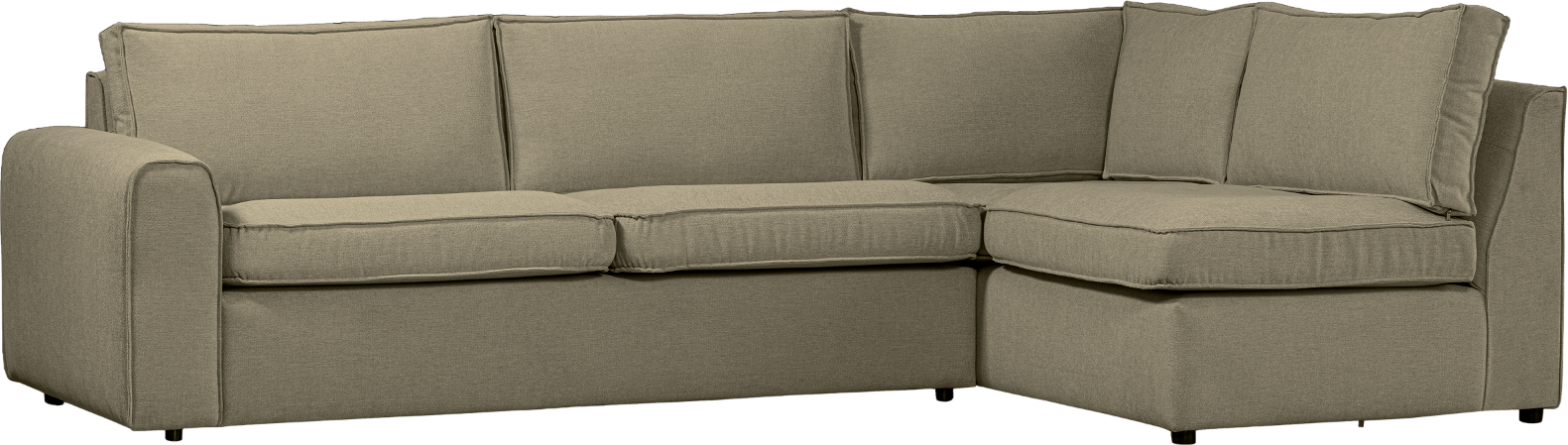 Hjørnesofa Højrevendt Woood Freek Lysegrøn Polyester L284   B175   H80