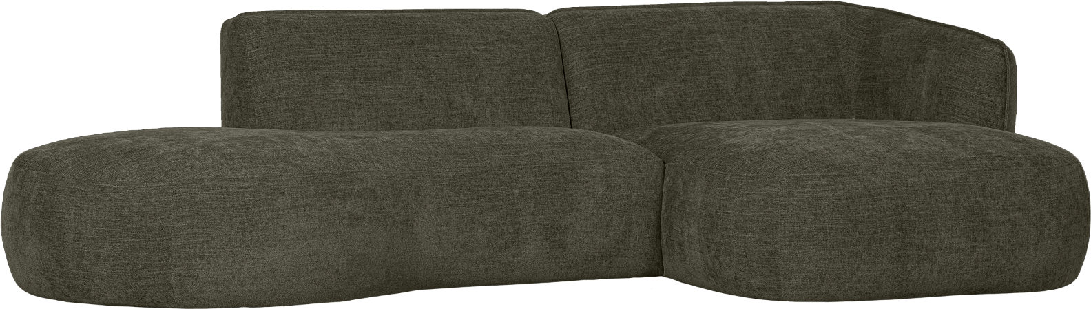 Hjørnesofa Højrevendt Woood Polly Grøn Polyester H71   B278   D150 105