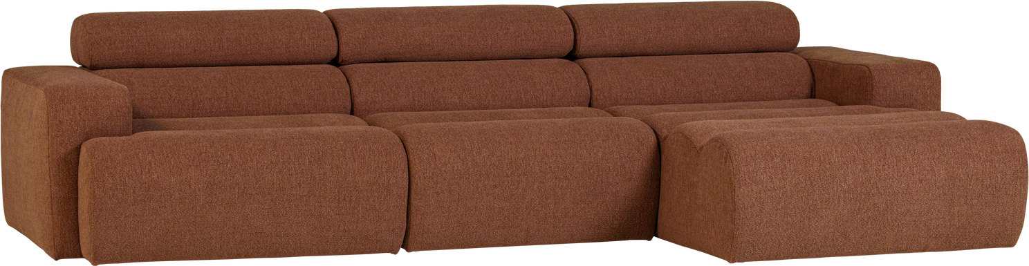 Loungesofa Højrevendt Woood Novi Terra Bouclé 300x173   Justerbar Nakkestøtte