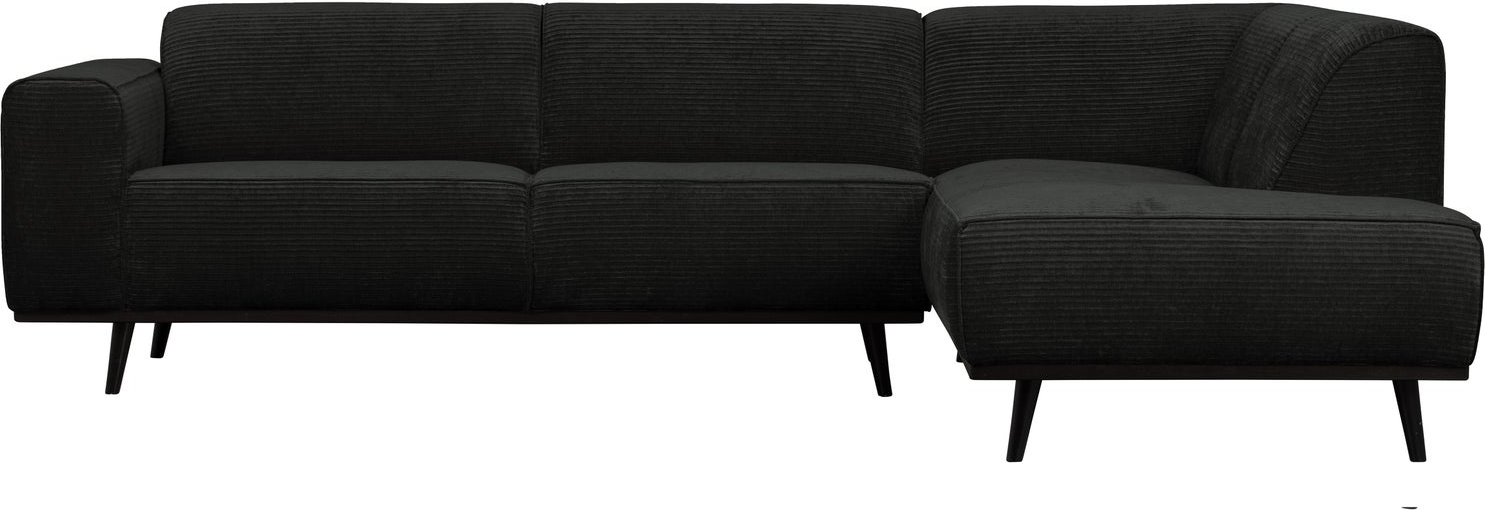 Hjørnesofa Woood Statement Højrevendt Grafitgrå Ribstof Jacquard 274x210   25 000 Martindale
