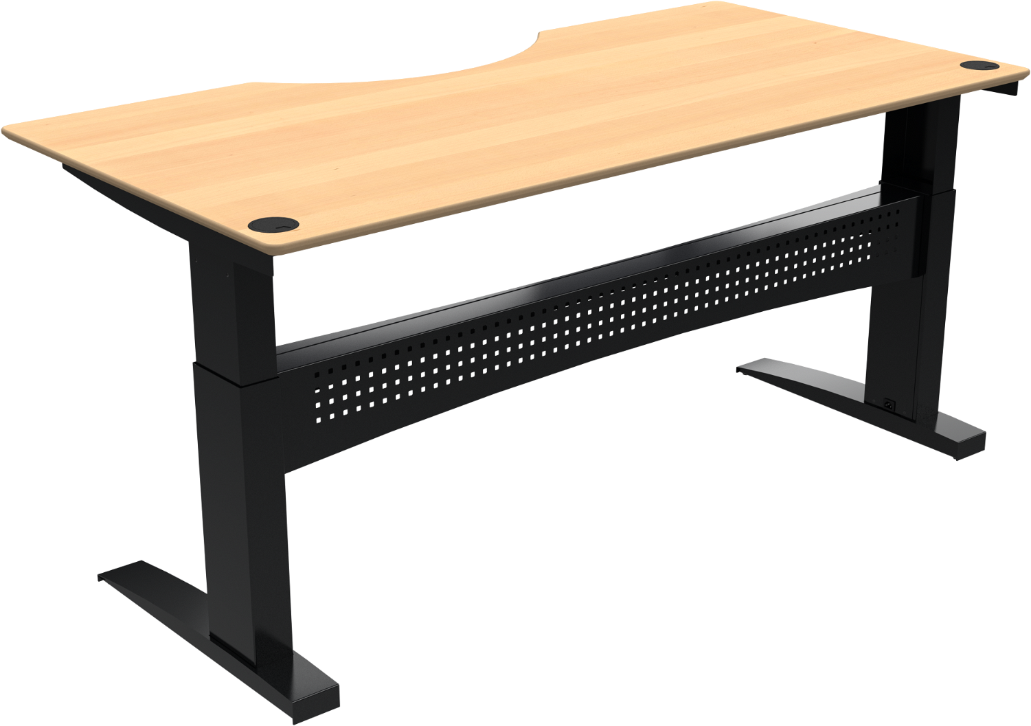 Ergonomisk Hæve-Sænkebord Zennord Flexdesk – Naturbøg